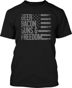 Beer Bacon Guns and Freedom  - Men's Patriotic Shirts