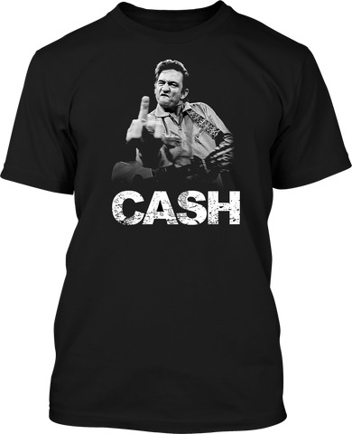 Johnny Cash Middle Finger - Men's Patriotic Shirts