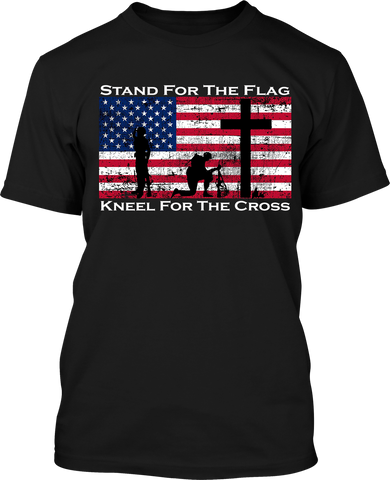 Stand for the flag kneel for the cross - Men's Patriotic Shirts