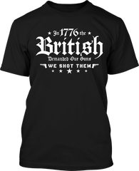 1776 We Shot Them - Men's Patriotic Shirts